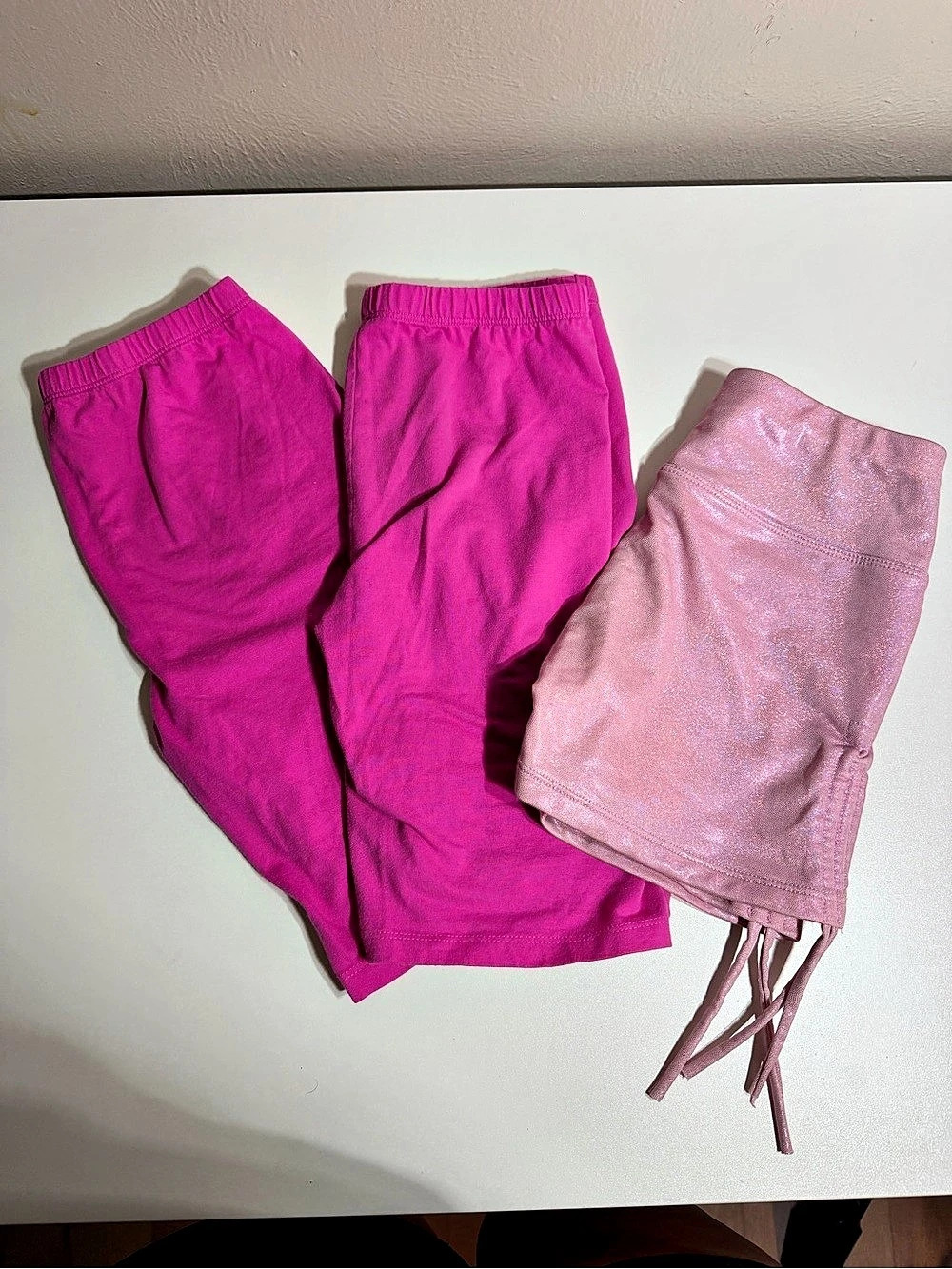 The Children's Place Girls Shorts Pink Glitter & Magenta Size XL (14)